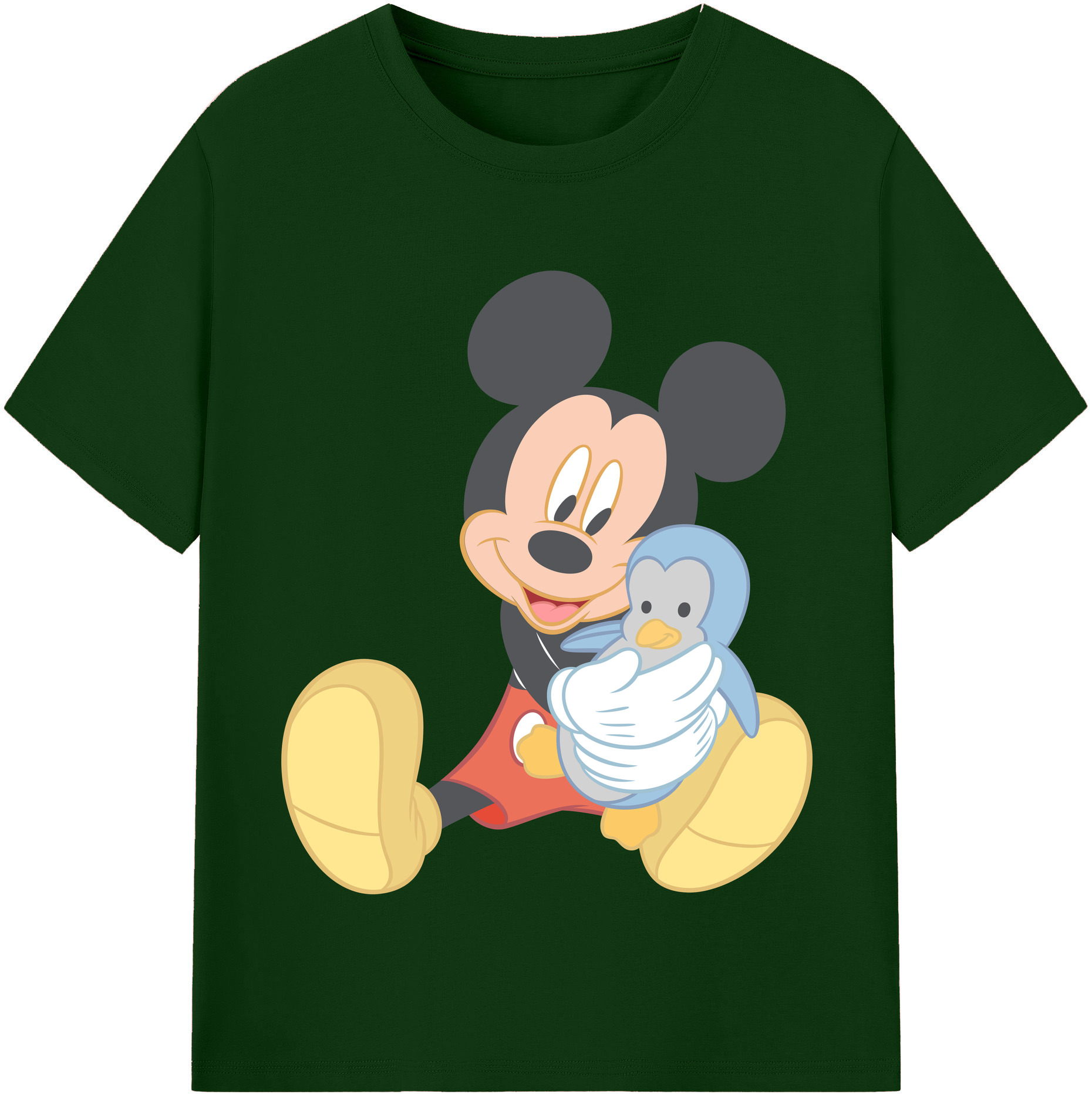 （画像用） ミッキーマウス Mickey Mouse 綿100％半袖Tシャツ（フロントプリント）